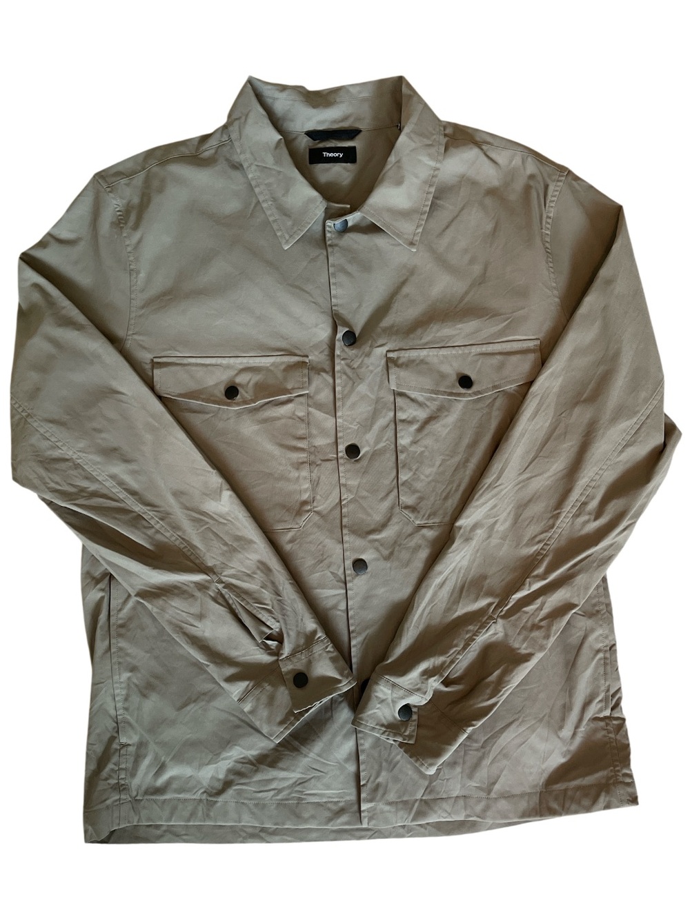 Theory Men's Lightweight Shirt Jacket in Khaki